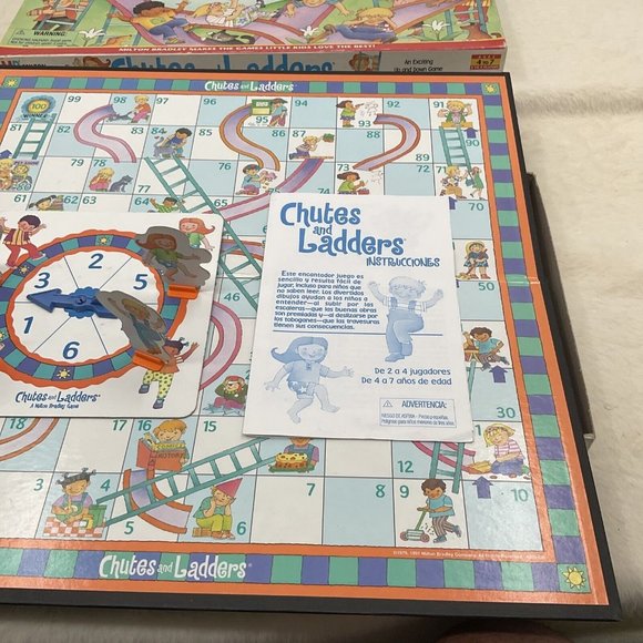 Vintage 1997 Chutes and Ladders Board Game 100% Complete Spanish Instructions - Picture 7 of 7